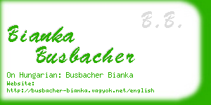 bianka busbacher business card